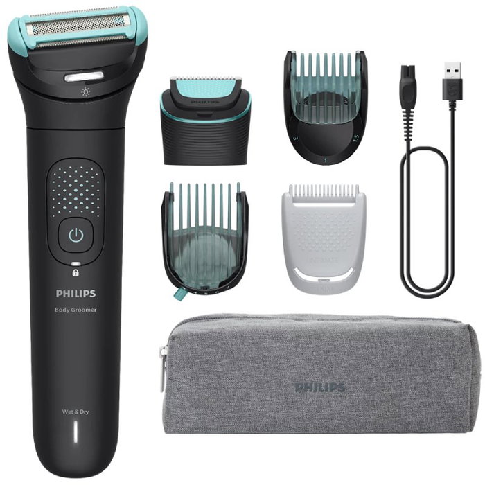 Philips Body Groomer 7000 Series BG7470/15 con 5 accesorios, Negro intenso Philips Body Groomer 7000 Series BG7470/15 con 5 accesorios, Negro intenso